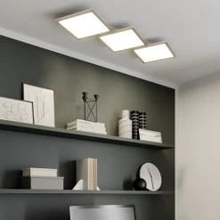 Lucande LED plafondlamp Ilira, 3-lamps, zilver, CCT, dimbaar