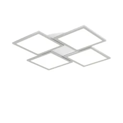 Lucande LED plafondlamp Ilira, 4-lamps, zilver, CCT, dimbaar