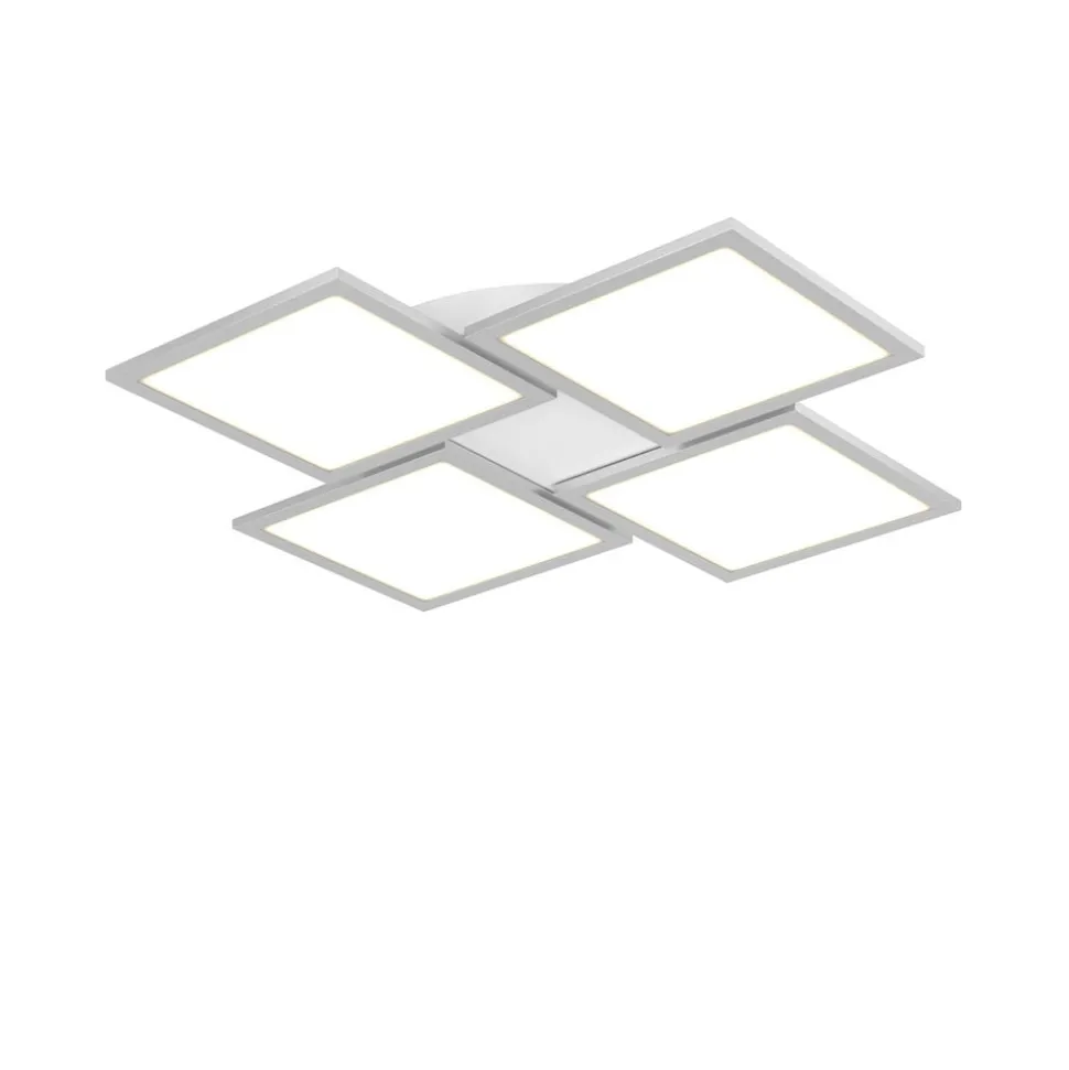 Lucande LED plafondlamp Ilira, 4-lamps, zilver, CCT, dimbaar