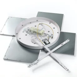 Lucande LED plafondlamp Ilira, 4-lamps, zilver, CCT, dimbaar