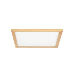 Lucande LED plafondlamp Joren, 52 cm, hout, CCT, afstandsbediening