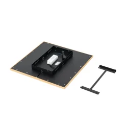 Lucande LED plafondlamp Joren, 52 cm, hout, CCT, afstandsbediening