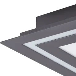 Lucande LED plafondlamp Leicy, zwart, 124 cm, RGB, CCT