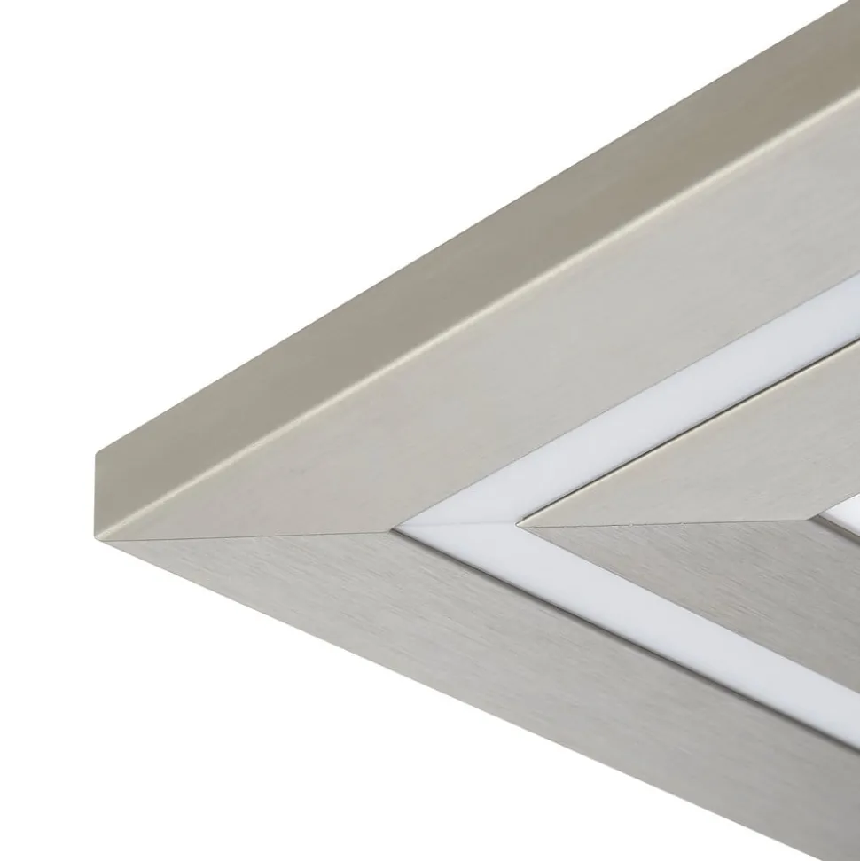 Lucande LED plafondlamp Leicy, nikkel, 80 cm, RGBIC, CCT
