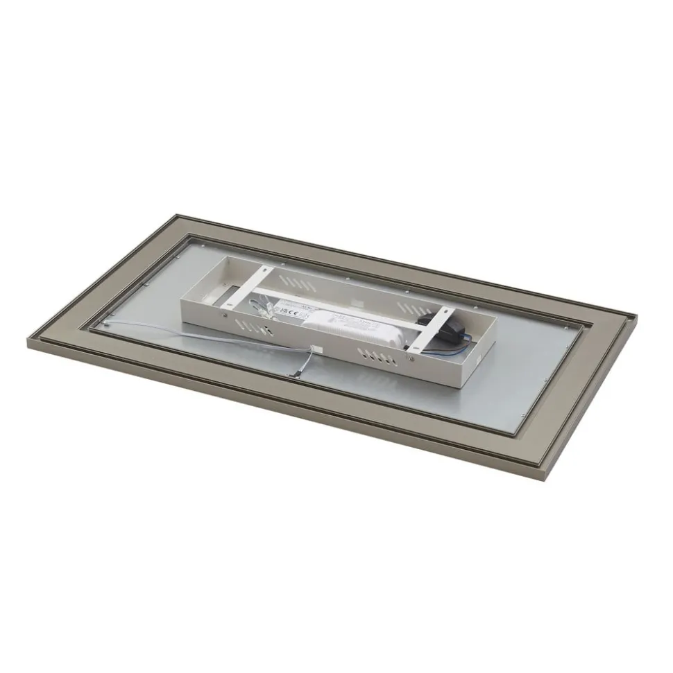 Lucande LED plafondlamp Leicy, nikkel, 80 cm, RGBIC, CCT