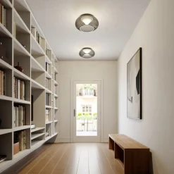 Lucande LED plafondlamp Mijo, Ø 43 cm, rookgrijs, glas