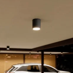 Lucande LED plafondlamp Meret, rond, antraciet, metaal