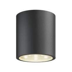 Lucande LED plafondlamp Meret, rond, antraciet, metaal