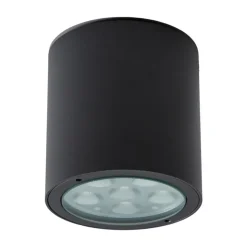 Lucande LED plafondlamp Meret, rond, antraciet, metaal