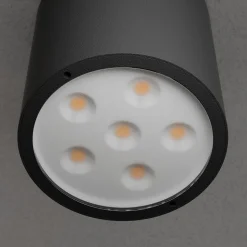 Lucande LED plafondlamp Meret, rond, antraciet, metaal