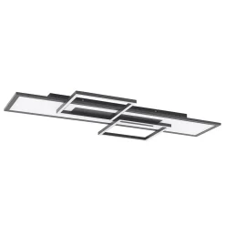Lucande LED plafondlamp Narumi, CCT, 110cm, zwart, aluminium