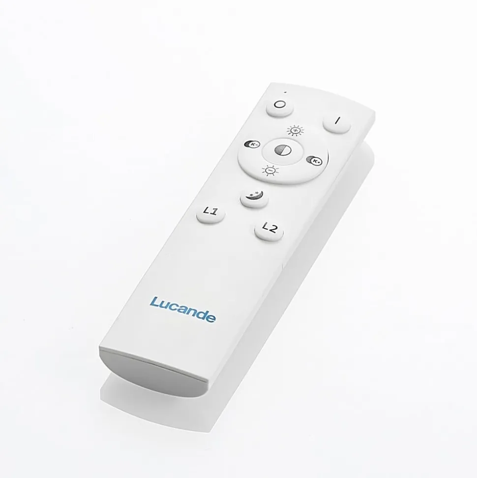 Lucande LED plafondlamp Noud, 65 cm, zilver, metaal, CCT