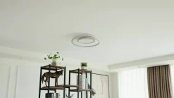 Lucande LED plafondlamp Noud, 49 cm, zilver, aluminium, dimbaar