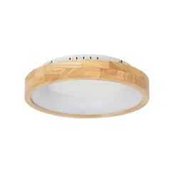 Lucande LED plafondlamp Samvel, Ø 40 cm, hout