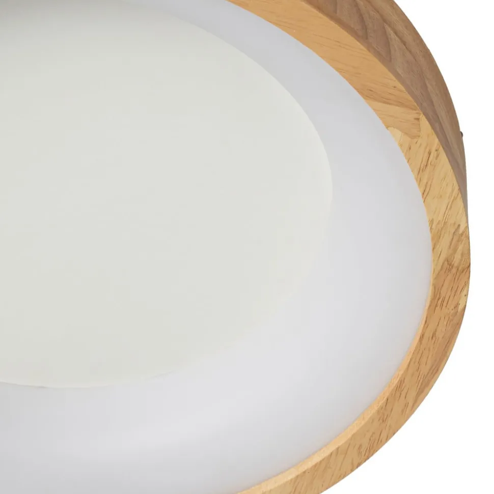 Lucande LED plafondlamp Samvel, Ø 40 cm, hout