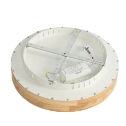 Lucande LED plafondlamp Samvel, Ø 40 cm, hout