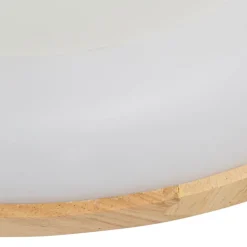 Lucande LED plafondlamp Samvel, Ø 40 cm, hout