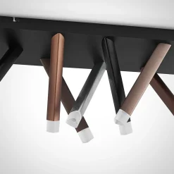 Lucande LED plafondlamp Stoika, 100cm, hoekig, metaal