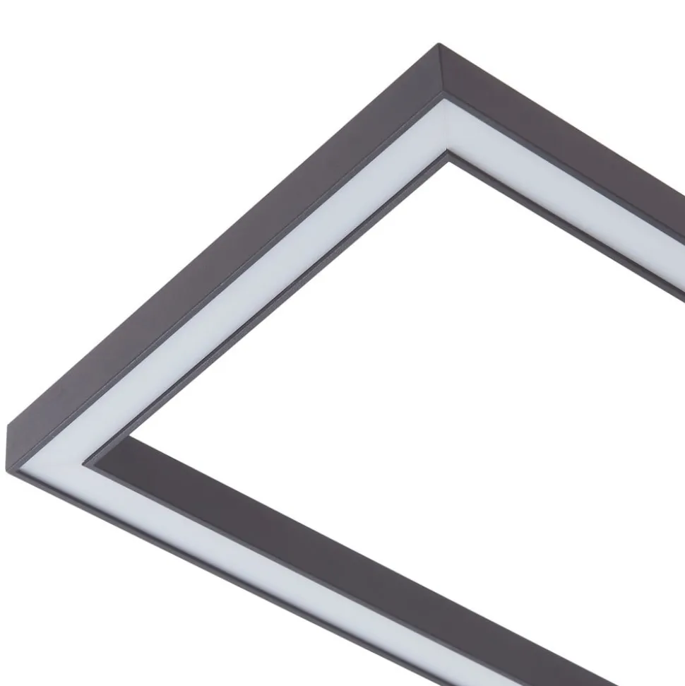 Lucande LED plafondlamp Tjado, 120 cm lang, zwart, metaal