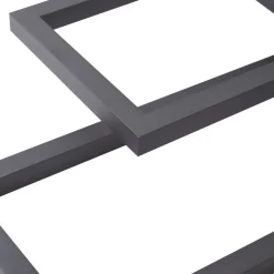 Lucande LED plafondlamp Tjado, 94 cm lang, zwart, metaal