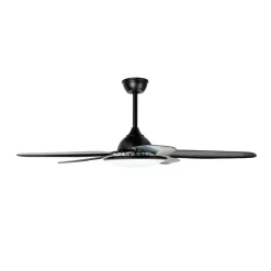 Lucande LED plafondventilator Divian, zwart, DC, stil, CCT