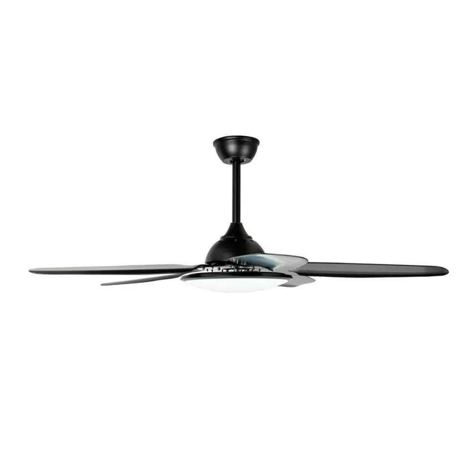 Lucande LED plafondventilator Divian, zwart, DC, stil, CCT