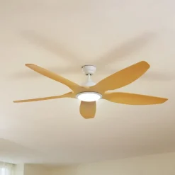Lucande LED plafondventilator Omendo, wit, DC, stil, CCT