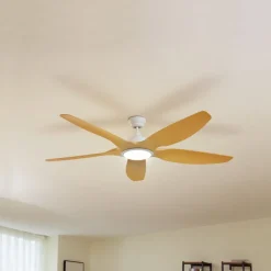 Lucande LED plafondventilator Omendo, wit, DC, stil, CCT