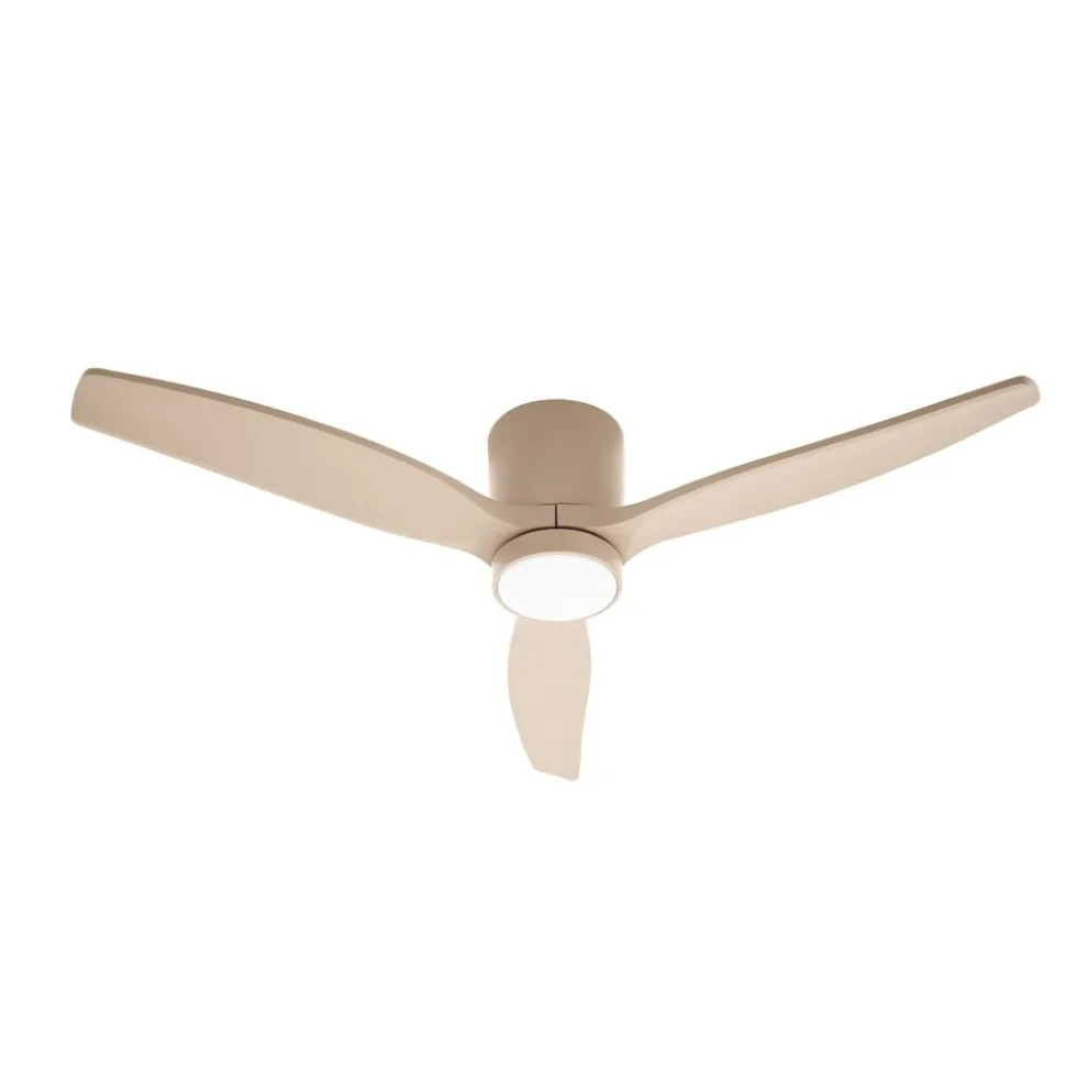 Lucande LED plafondventilator Sorin, beige, DC, stil, IP44