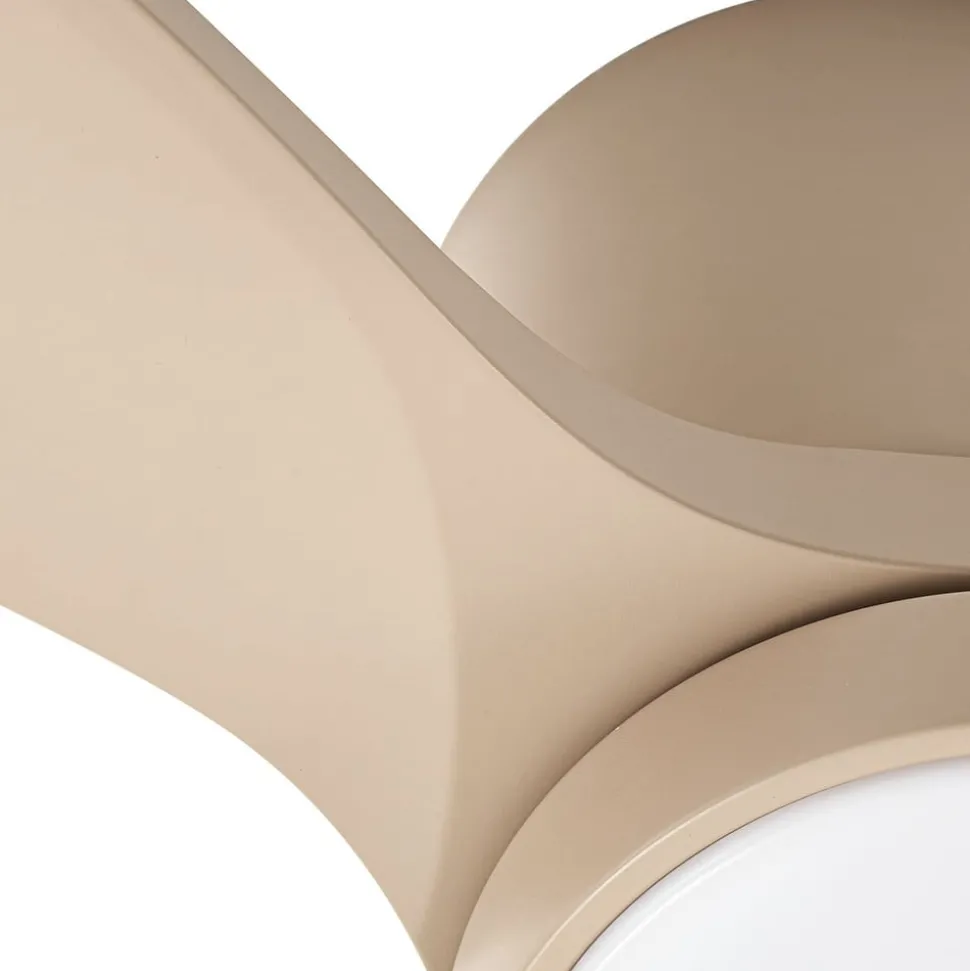 Lucande LED plafondventilator Sorin, beige, DC, stil, IP44