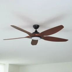 Lucande LED plafondventilator Omendo, zwart, DC, stil, CCT