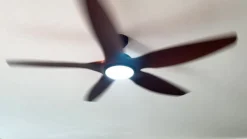 Lucande LED plafondventilator Omendo, zwart, DC, stil, CCT