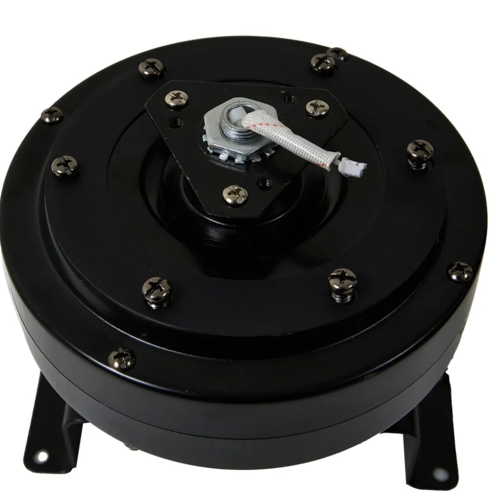 Lucande LED plafondventilator Moneno, wit/hout, Tuya