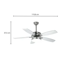 Lucande LED plafondventilator Kuvio, DC, stil, Ø 120 cm, CCT