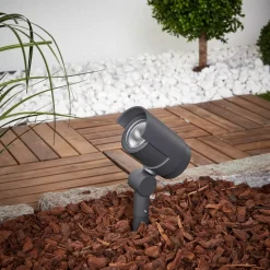 Lucande LED prikspot Beatrix, antraciet, aluminium, 45,7cm