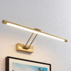 Lucande LED schilderij verlichting Dimitrij, messing, metaal, 54cm