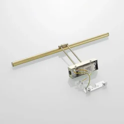 Lucande LED schilderij verlichting Dimitrij, messing, metaal, 54cm