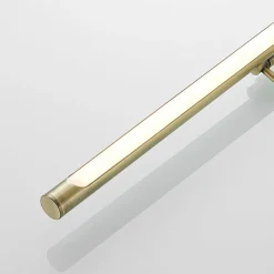 Lucande LED schilderij verlichting Dimitrij, gebogen, messing, metaal