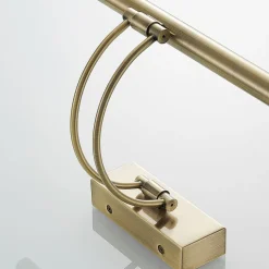 Lucande LED schilderij verlichting Dimitrij, gebogen, messing, metaal