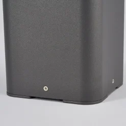 Lucande LED sokkellamp Annika, antraciet, metaal, 50 cm