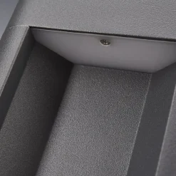 Lucande LED sokkellamp Annika, antraciet, metaal, 50 cm