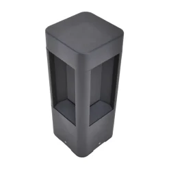 Lucande LED sokkellamp Annika, antraciet, metaal, 30 cm