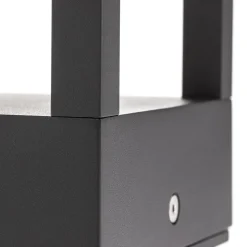 Lucande LED sokkellamp Carlota, 50 cm, antraciet, aluminium