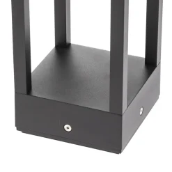 Lucande LED sokkellamp Carlota, 50 cm, antraciet, aluminium