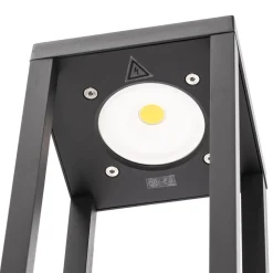 Lucande LED sokkellamp Carlota, 50 cm, antraciet, aluminium