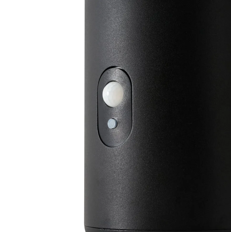 Lucande LED sokkellamp Elario, 44 cm, zwart, sensor