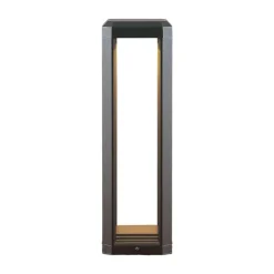 Lucande LED sokkellamp Fery, antraciet, metaal, 50cm, IP65