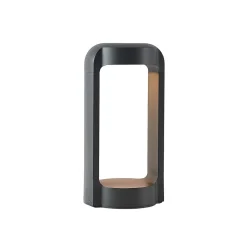 Lucande LED sokkellamp Habsa, 30 cm, antraciet, metaal