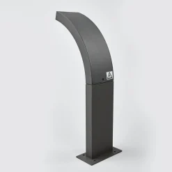 Lucande LED sokkellamp Juvia, 40 cm, antraciet, IP54