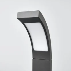 Lucande LED sokkellamp Juvia, 40 cm, antraciet, IP54